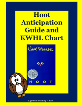 Preview of Hoot Anticipation Guide and KWHL Chart