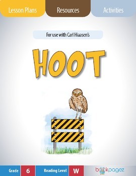 Preview of Hoot Lesson Plan, 6th Grade  (Book Club Format - Story Elements) (CCSS)