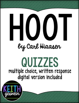 Preview of Hoot by Carl Hiaasen: 11 Quizzes (Distance Learning)