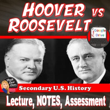 Preview of Hoover v FDR Comparison Lecture & Game | Great Depression | Print & Digital