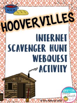 Preview of Hoovervilles Differentiated Internet Scavenger Hunt WebQuest Activity