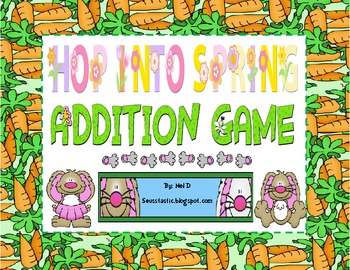 Preview of Hop Into Spring Addition Game
