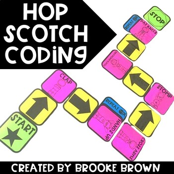 Preview of Hop Scotch Coding® (Hour of Code) - Interactive Unplugged Coding / Google Slides