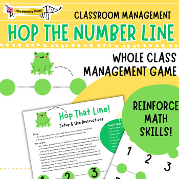 Preview of Hop The Number Line Classroom Management Game | Goal-setting | Math