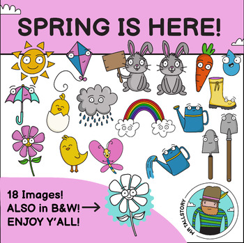 Preview of Hop into Spring! Clipart Characters for Classrooms & Crafts Collection!