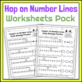 Hop on Number Lines - Grab and Go Number Line Addition Worksheets