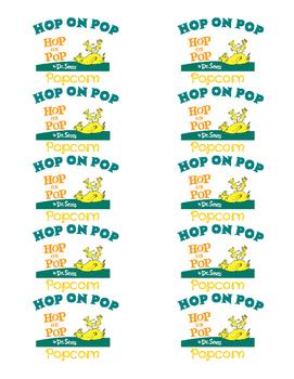 Preview of Hop on Pop popcorn labels