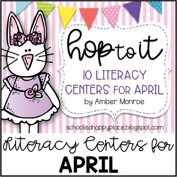 Preview of Hop to It {10 Literacy Centers for April}