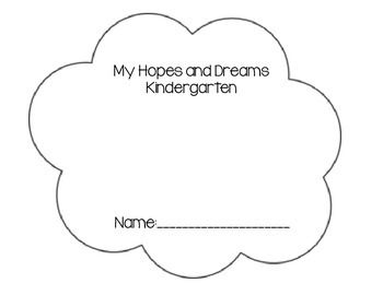 Hopes And Dreams Cloud Kindergarten By Common Core Kindergarten