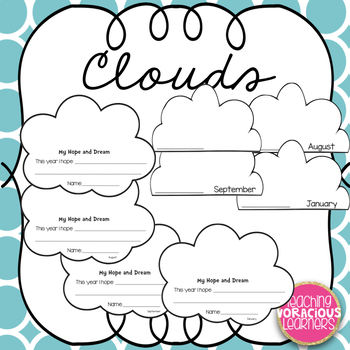 Hopes And Dreams Clouds Reflection Sheet And Posters Tpt