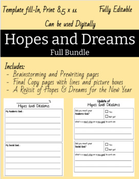 Preview of Hopes and Dreams Full Bundle