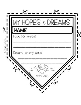 Preview of Hopes and Dreams Template - Back To School Goal Setting - Responsive Classroom