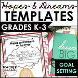 Hopes and Dreams Templates Back to School Activities