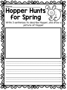 Hopper Hunts for Spring {Reading Response} by Kinder Kait | TPT