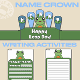 Hopping Frog Name Crown - Leap Year / Day | Coloring Hat |
