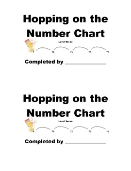 Preview of Hopping on the Number Chart: Level 7