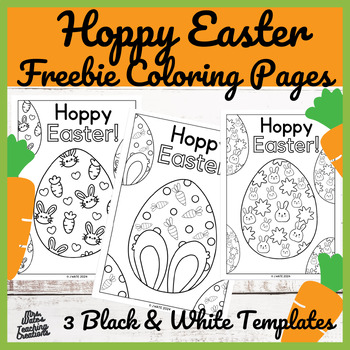 Preview of Easter Coloring Pages: No Prep Kindergarten & Early Elementary Activity