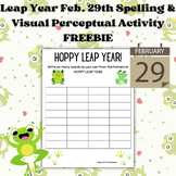 Hoppy Leap Year February 29th Spelling and Visual Perceptu