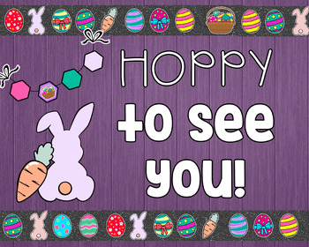 Preview of Hoppy To See You // Easter Bulletin Board Decor