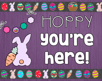 Preview of Hoppy You're Here // Easter Bulletin Board Decor