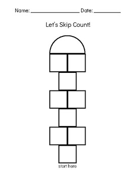 Preview of Hopscotch Skip Count Worksheets