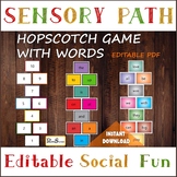 Editable Hopscotch game with WORDS & NUMBERS, Floor Sensor