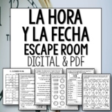 Hora y Fecha Telling time in Spanish Escape Room