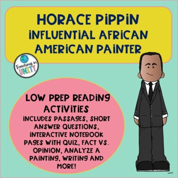 Preview of Horace Pippin Reading Activities