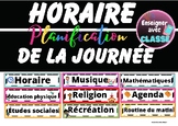 Horaire de la journée