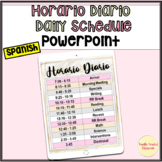 Horario Diario Spanish Daily Schedule Digital class schedu