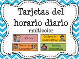 62 Tarjetas del horario diario/ Daily Schedule Cards in Sp