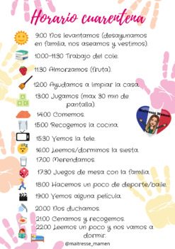 Preview of Horario cuarentena