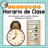 Horario de Clases **EDITABLE** Daily Schedule