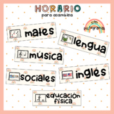 Horario en español - Schedule in Spanish