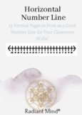 Horizontal Giant Number Line Printable for Class Room Floor
