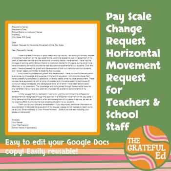 Preview of Horizontal Movement Payscale Request Letter for HR District Masters Degree years