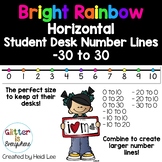 Horizontal Student Desk Number Lines | Integers -30 to 30 