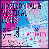 Horizontal & Vertical Lines: Graph & Write Equations Activ