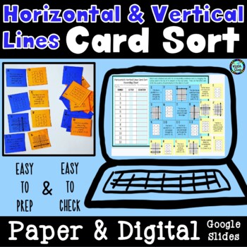 Preview of Horizontal & Vertical Lines HOY VUX Card Sort | PAPER & DIGITAL