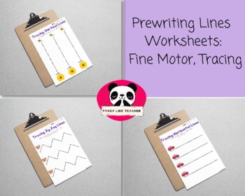 Preview of Prewriting Worksheets: Fine Motor, Tracing Worksheets
