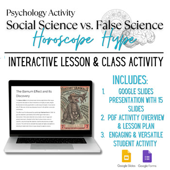 Preview of Horoscope Hype Psychology Activity: Social Science vs. False Science