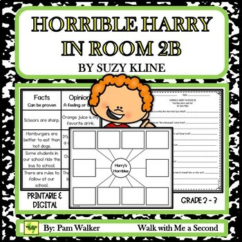 Preview of Horrible Harry in Room 2B Novel Study for Comprehension