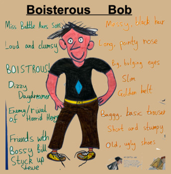 Preview of Horrid Henry Character Example - Boisterous Bob