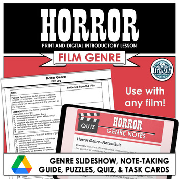 Preview of Horror Film Genre - Introduction to Horror Films - Print & Digital Movie Lesson