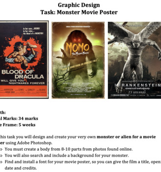 Preview of Horror Movie Posters Task