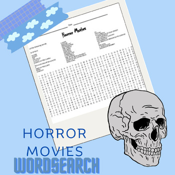 Horror Movie Themed Word Search by McCrady English | TPT