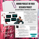 Horror Podcast or Video Research Project - DIGITAL EDITABLE