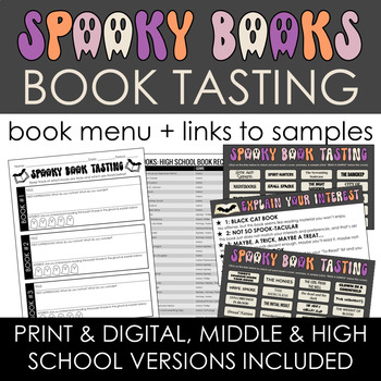 Preview of Horror/Spooky Book Tasting Activity - Print/Digital - Middle & High School