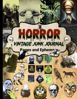 Vintage Halloween Junk Journal Ephemera