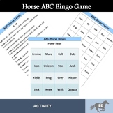 Horse ABC Bingo Game